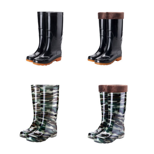 Rainboots Plastic Slipproof Wearproof Shoes Comfortable Galoshes Rainday - Picture 1 of 35