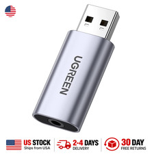 External Sound Card USB Audio Adapter 3.5mm Jack Portable Compatibility Windows