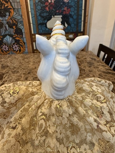 Statuina bambola arte unicorno ceramica vintage OOAK fantasia decorazione costume - Foto 17 di 18