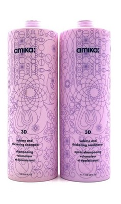 Amika 3D Volume Shampoo Conditioner Set, 33.8 Oz, Thickening Brand New