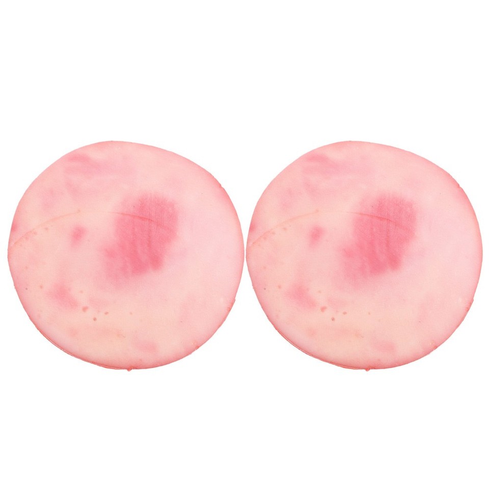 2Pcs PVC Faux Meat Slice Pink Lifelike Food Prop for Restaurant Display ...