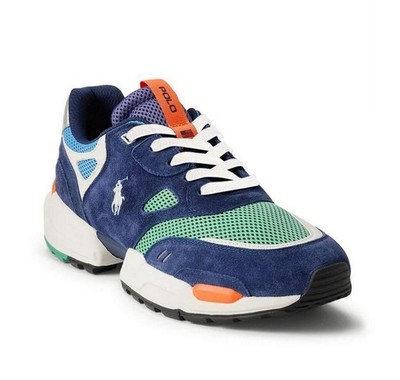 Polo Ralph Lauren Men's Jogger Color-Blocked Sneakers US 10 D Navy Multi $138