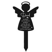 Dad Memorial Grave Marker Acrylic Angel Garden Stake Waterproof Cemetery