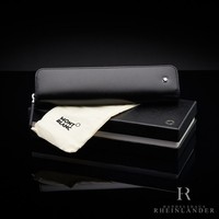 Montblanc MeisterstüCk Leather Goods Single Pen Pouch Zipper Black Id 101872 Ovp