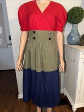 Vintage 90s Maggy Boutique Midi Shortsleeve Summer Dress Sz 6 Minimalist Wrap