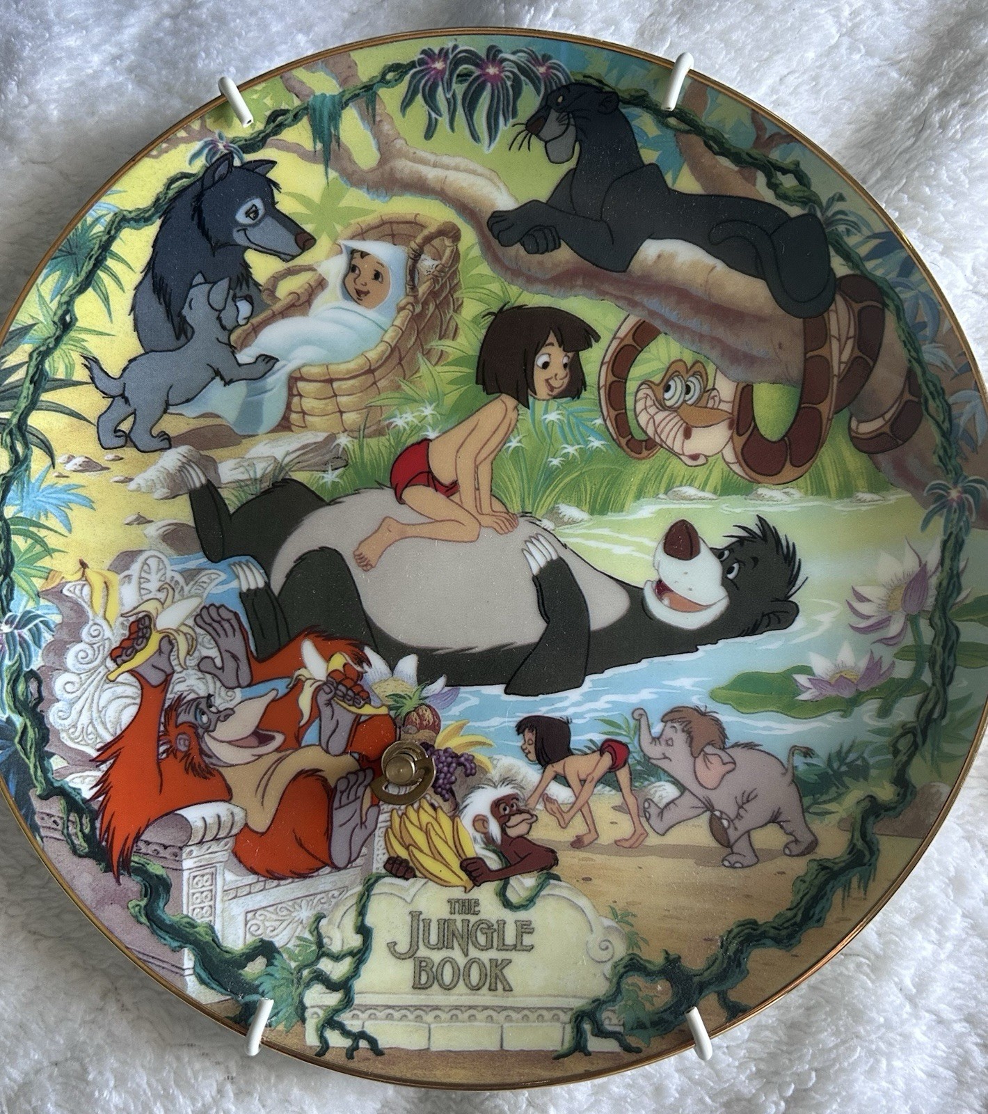 Disney's Musical Memories The Jungle Book Collector Plate Bradford Exchange COA