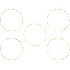 5 Pcs Golden Metal Rings for Craft Making Supplies Dream Catcher Wall Hanging