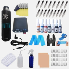 10000RPM 4.0 Stroke Rotary Motor Tattoo Pen Machine Ink Cup Cartridge Needle Kit