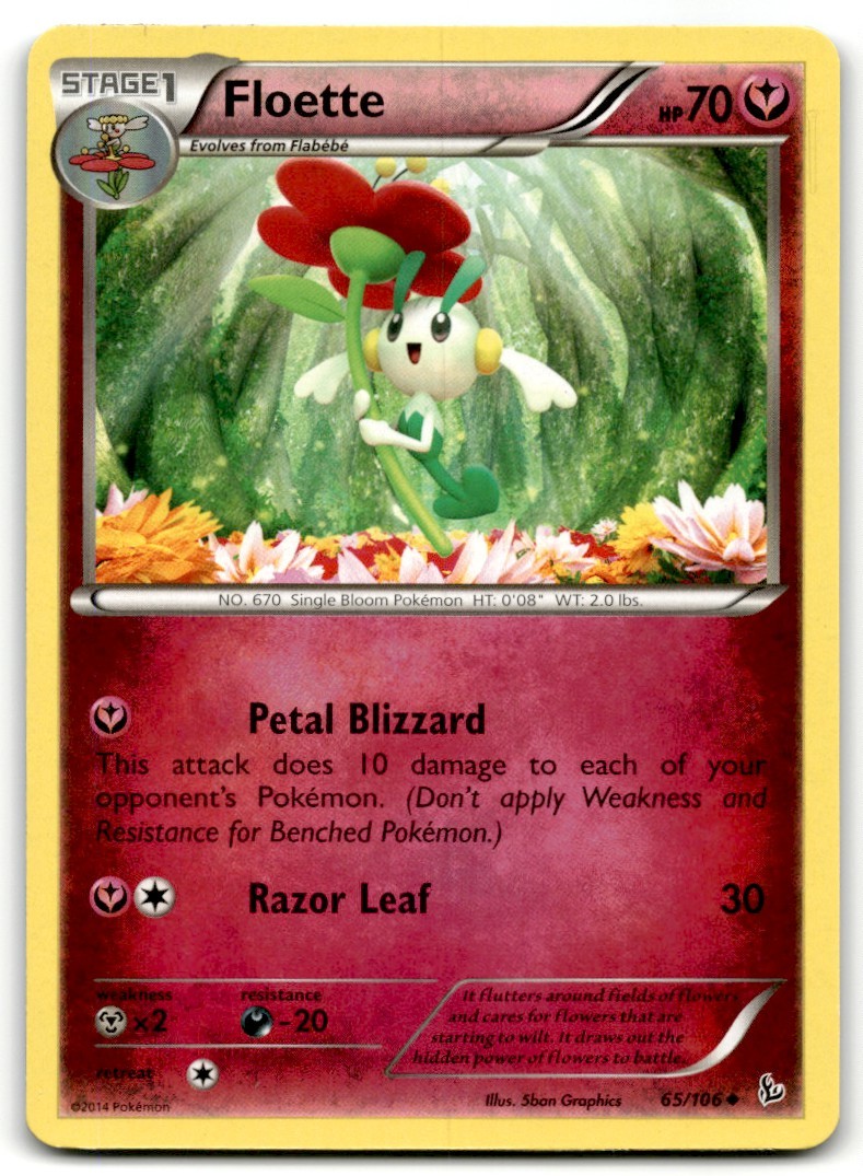 2014 XY - Flashfire Pokemon TCG Card Floette #65