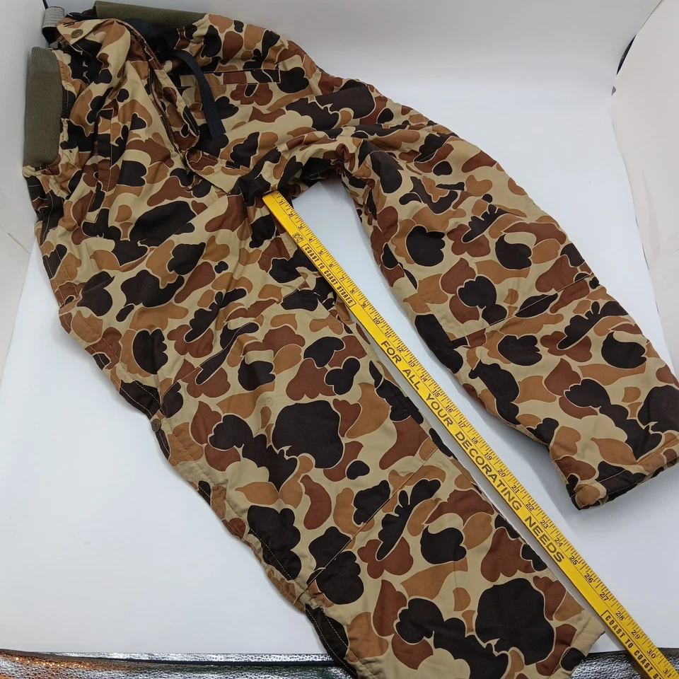 Columbia Vintage Para Hombres Grande Omni Tech Camuflado Baberos Pantalones Mono Caza Aislado Foto 3 de 4