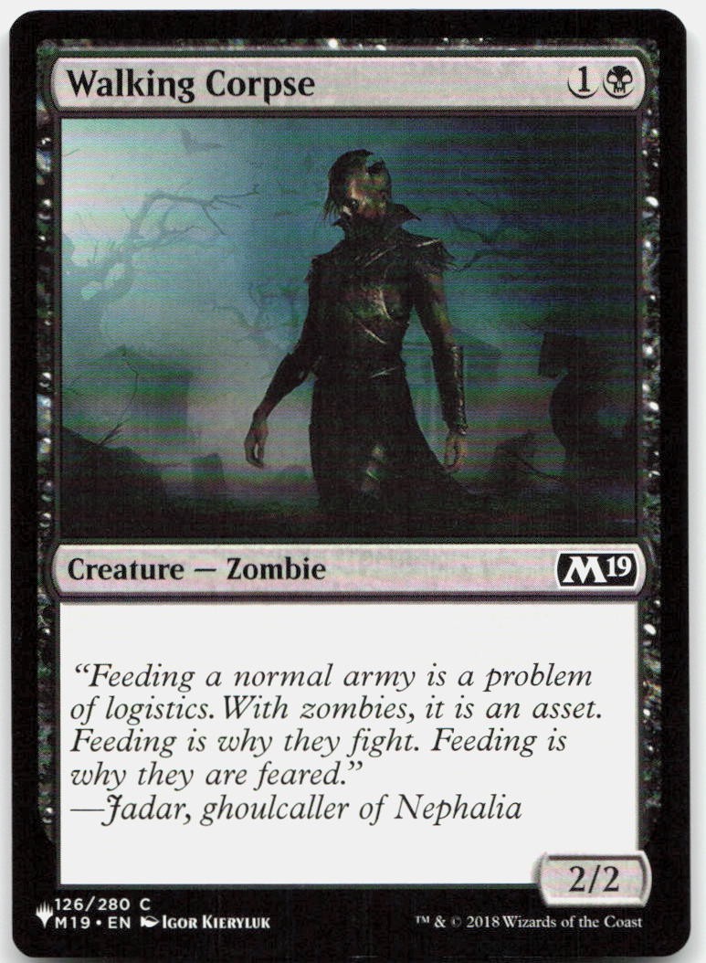 Walking Corpse 126 Common Core Set 2019 Magic: The Gathering Near Mint