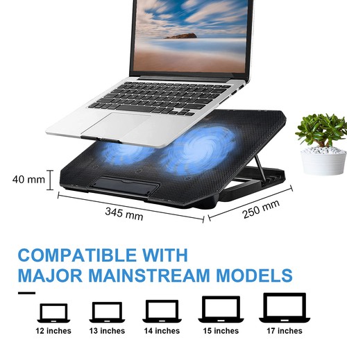 Laptop Cooling pad Laptop Cooler Stand Laptop Fan Cooling pad for 11-15.6 Inc... - 第 6/6 張圖片