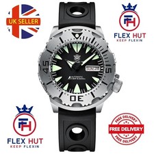 SteelDive SD1984 Black Rubber Monster Automatic Seiko NH36 BRAND NEW RRP £349.99