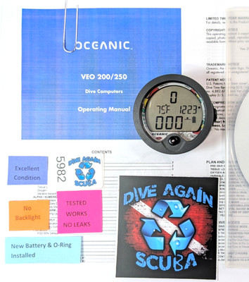 Oceanic Veo 250 Scuba Dive Computer Puck Module Air & Nitrox 2 Buttons     #5982
