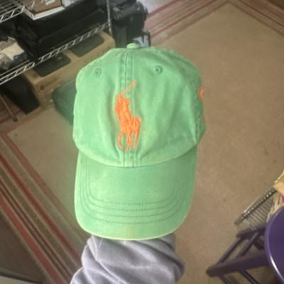 Polo Ralph Lauren Green Orange Adjustable Baseball Cap Classic Men One Size