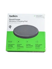 Aa7O Belkin BoostCharge 15W Wireless Charging Pad WIA012 - Black *Open Box*