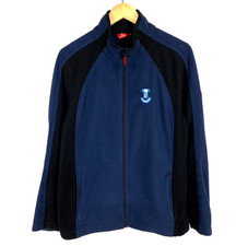 ENGELBERT STRAUSS mens fleece jumper size M full zip blue high neck polyester