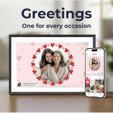 10.1" WiFi Digital Photo Frame HD Touch Screen 32GB Frameo App Wall Mount