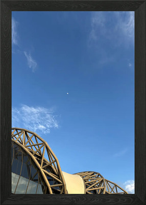 Flughafen unter dem Tag Mond Gerahmtes Wandbild Poster Leinwanddruck Bild