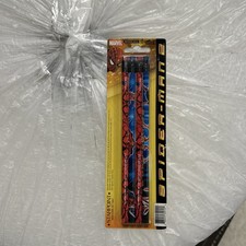 Spiderman 2 Mechanical Pencils Wooden Pencil 4pc 2004 Vtg School Supplies