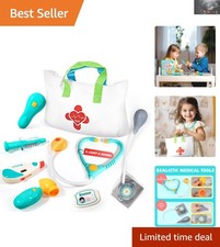 Complete Toddler Doctor Play Kit with Realistic Tools  Travel Bag - Ages 3 