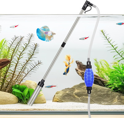 Quick Aquarium Siphon Pump Gravel Cleaner - 256GPH / 80GPH Adjustable Powerful F