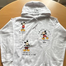 Disney Damen Hoodie Kapuzenpullover Weiß Mic...