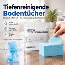 100 Bodenreinigungst&uuml;cher Blau Tabletten Hartboden Fliesen Laminat Parkett Set