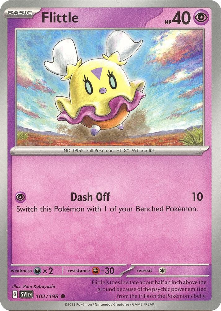 Flittle #102/198 Sv01 Scarlet & Violet Base Set Reverse Holo Pokemon TCG NM