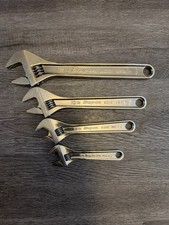 Snap-on 4pc Chrome Adjustable Wrench Spanner Set Excellent Condition