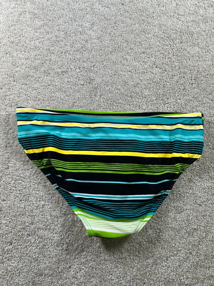 Roupa de banho feminina ZeroXposur biquíni parte inferior XL 16 listrada náilon - Imagem 3 de 4