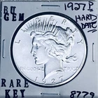 1927 P BU GEM PEACE SILVER DOLLAR UNC MS+++ U.S. MINT RARE KEY COIN 8779