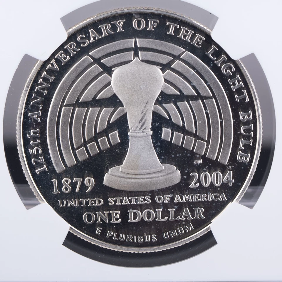 Certified 2004-P Silver $1 NGC PF69 Ultra Cameo Thomas Edison  - Image 4 of 4