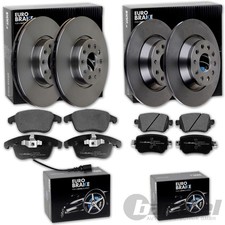 EuroBrake DISCHI FRENO + PASTIGLIE ANTERIORI + POSTERIORI adatti per AUDI Q3 8U 2014-2018