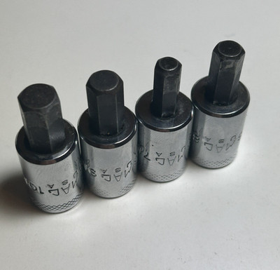 4x MAC TOOL XDS Innensechskant 7 bis 10 mm, 3/8'' Antrieb kurz Innensechskant