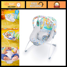 Soothing Baby Bouncer Seat with Vibrations, Toy Bar, Non-Slip Feet, 0-6 Months