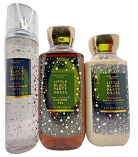 Bath & Body Works Little Black Party Dress Mist- Shower Gel - Lotion Set of 3