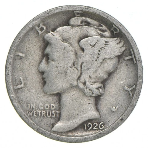 VG+ 1926-D Mercury 90% Silver Dime *3601