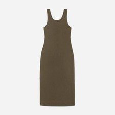 Everlane The 90's Rib Tank Midi Dress in Beech Size XS