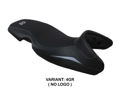Seat saddle cover Mogan Gray GR + logo TPZ Italia for BMW F 650 GS 2000 > 2007