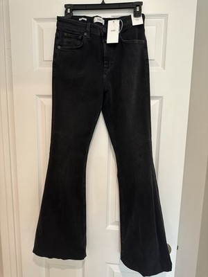CLOSED RAWLIN BLACK DENIM JEANS HIGH WAIST FLARED FIT SIZE 27 NEW WITH TAGS