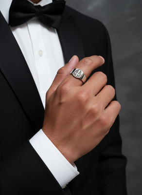 Cross Medieval Shield Men s Ring 925 Sterling Silver Rhodium Plated Gift