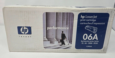 Genuine HP 06A C3906A Black Toner Cartridge LaserJet 5L 6L 3100 3150 OEM New