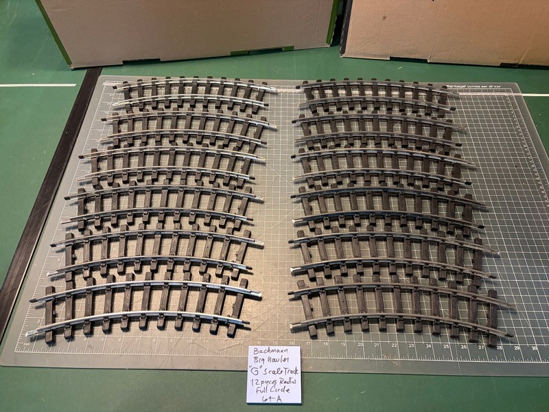 Bachmann G Scale Train 12 PCS RADIUS TRACK PIECES 94501 FULL CIRCLE ALLOY Lot A