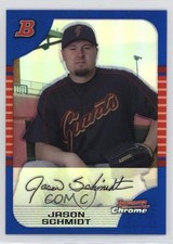 2005 Bowman Chrome Blue Refractor 87/150 Jason Schmidt #72 7v7