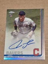 2019 JAKE BAUERS TOPPS CHROME AUTOGRAPHED AUTO ROOKIE CARD RC REF /499 #RA-JB. rookie card picture