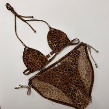 Girls Hobie Two Piece Bathing Suit Size 8 Animal Print