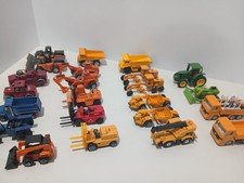 Vintage Diecast Construction Equipment Mixed Brands  Lot Of 23         