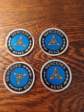 4 Mercedes Benz Emblem Center Cap Wheel Sticker Decals 52mm