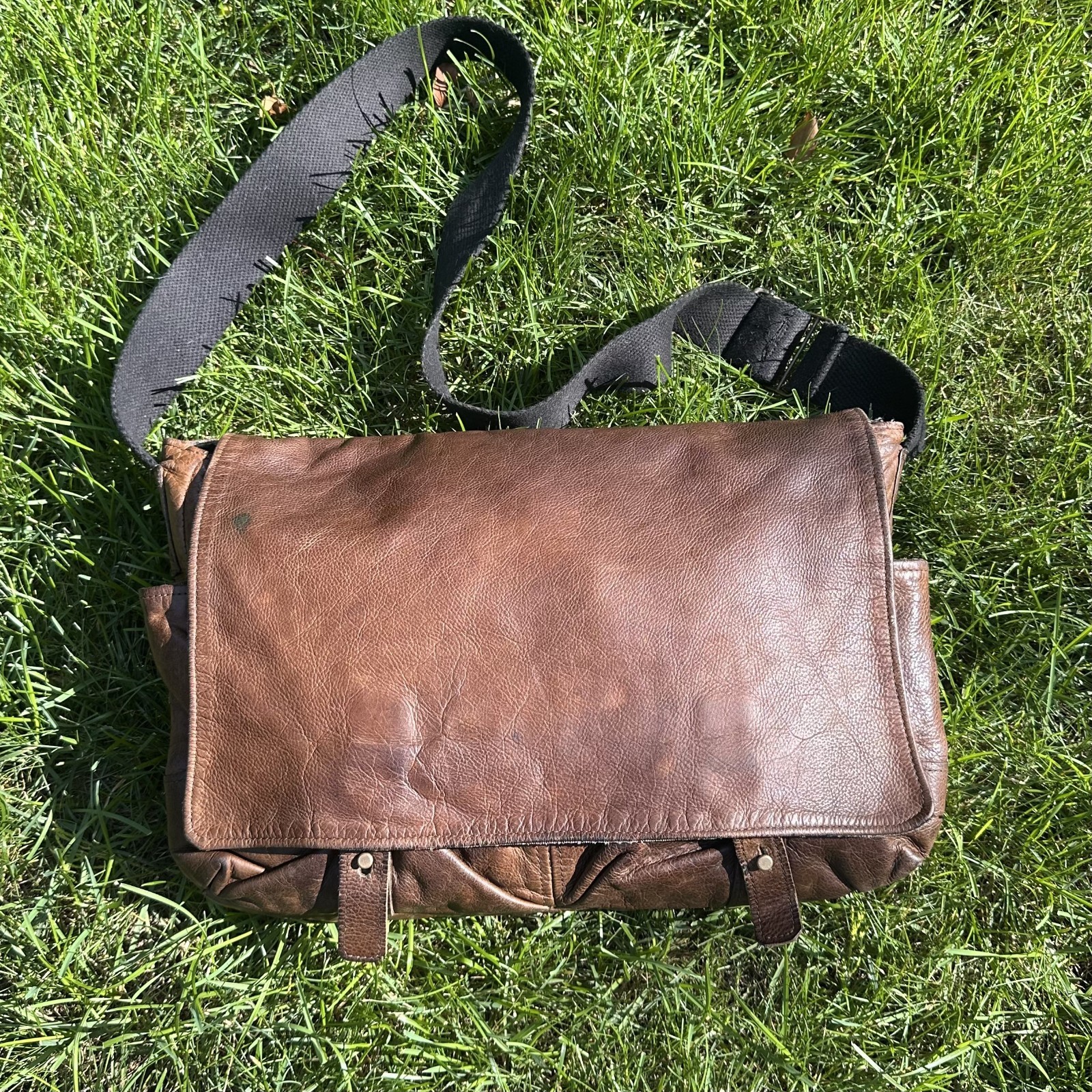 Jas M.B. London Vintage Brown Leather Messenger Bag D… - Gem